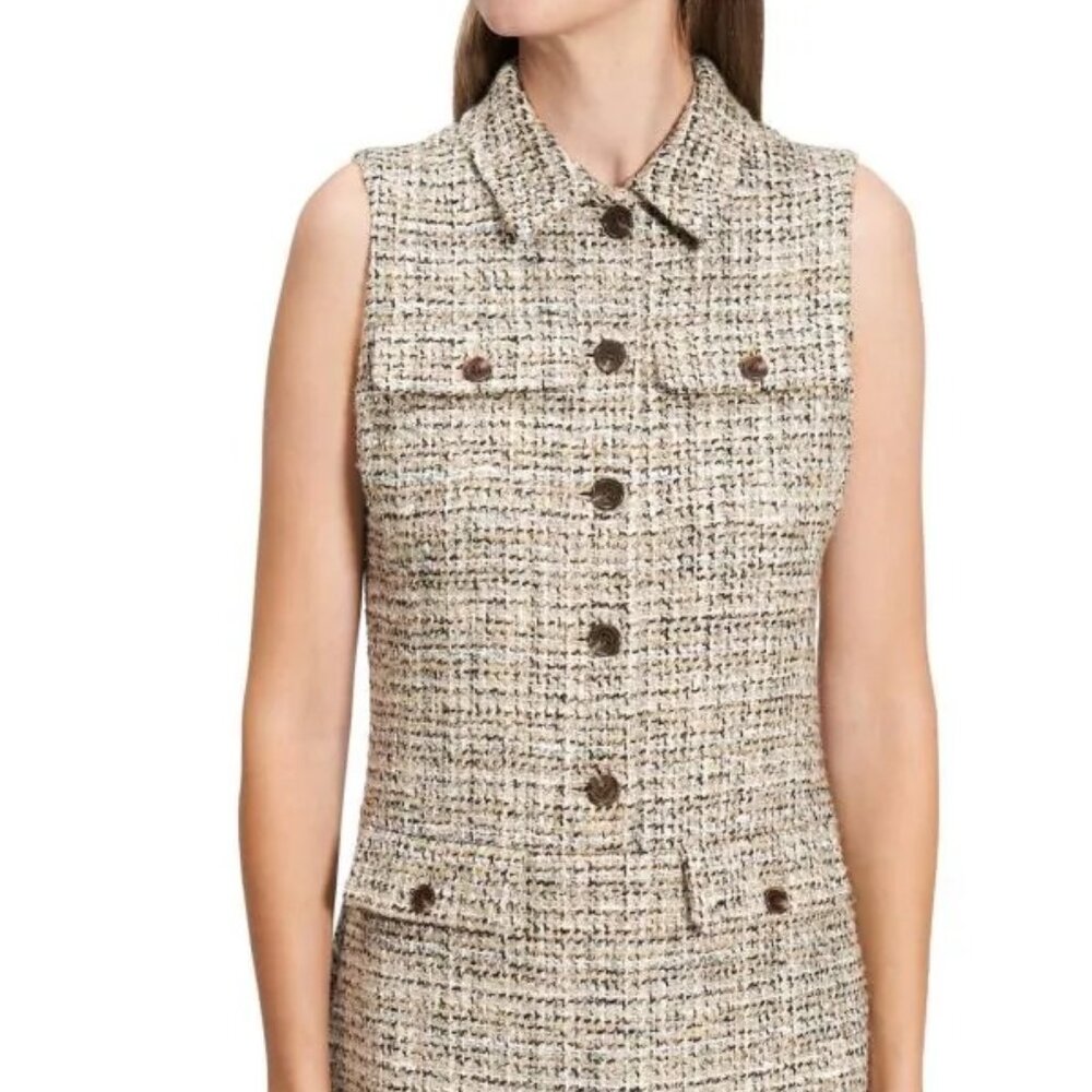 Theory Tweed Sleeveless Military Minidress | NWT | Size 4 - Picture 3 of 8